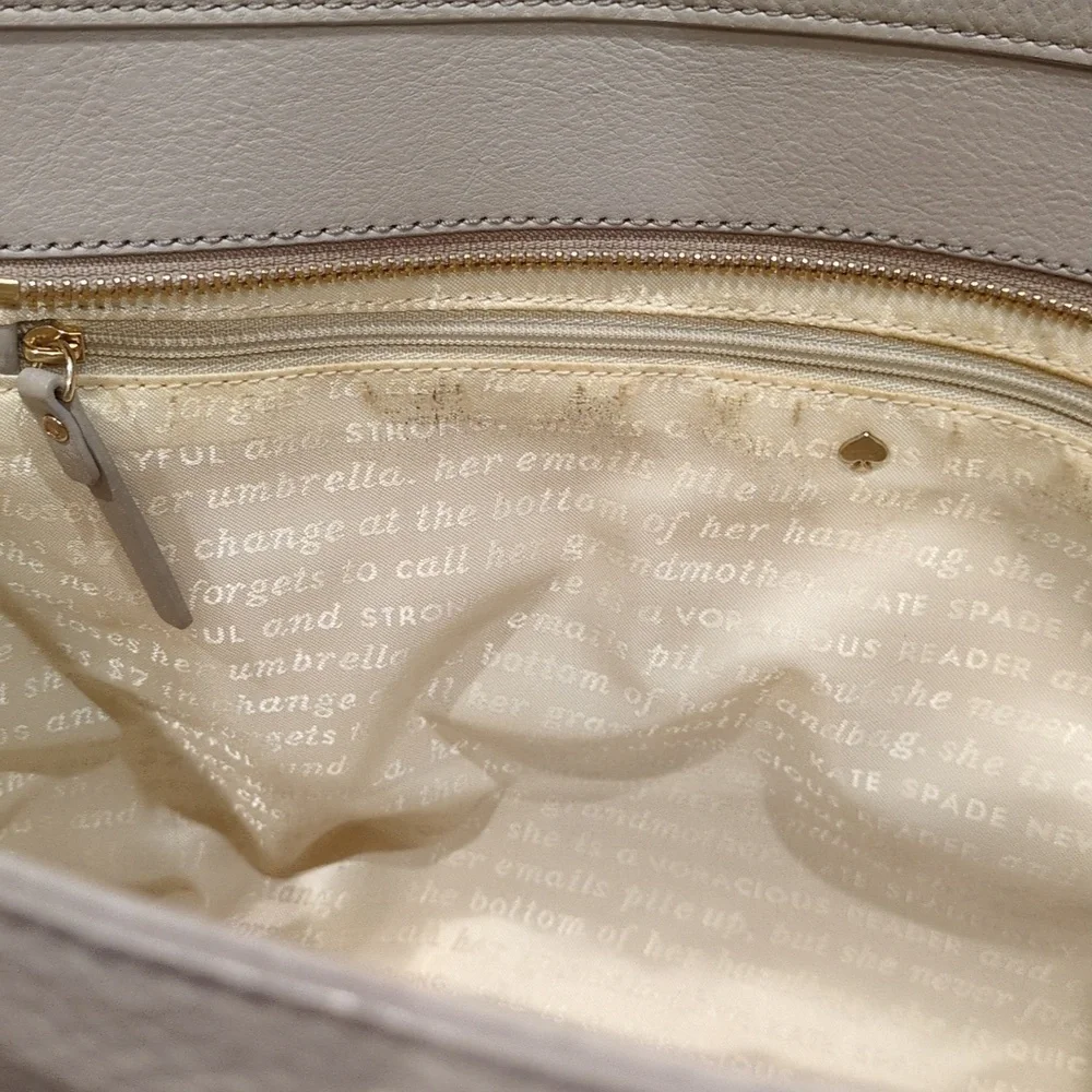 Kate Spade PROJECT Renny Drive Francis in clocktower Taupe Bag STORYBOOK Lining - Picture 13 of 15